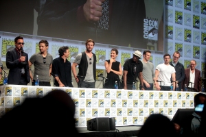 Toute l'équipe du film lors du Comic con de San Diego en 2014